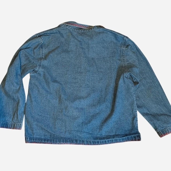 New Directions Christmas Embroidered Jean Jacket - Picture 3 of 4